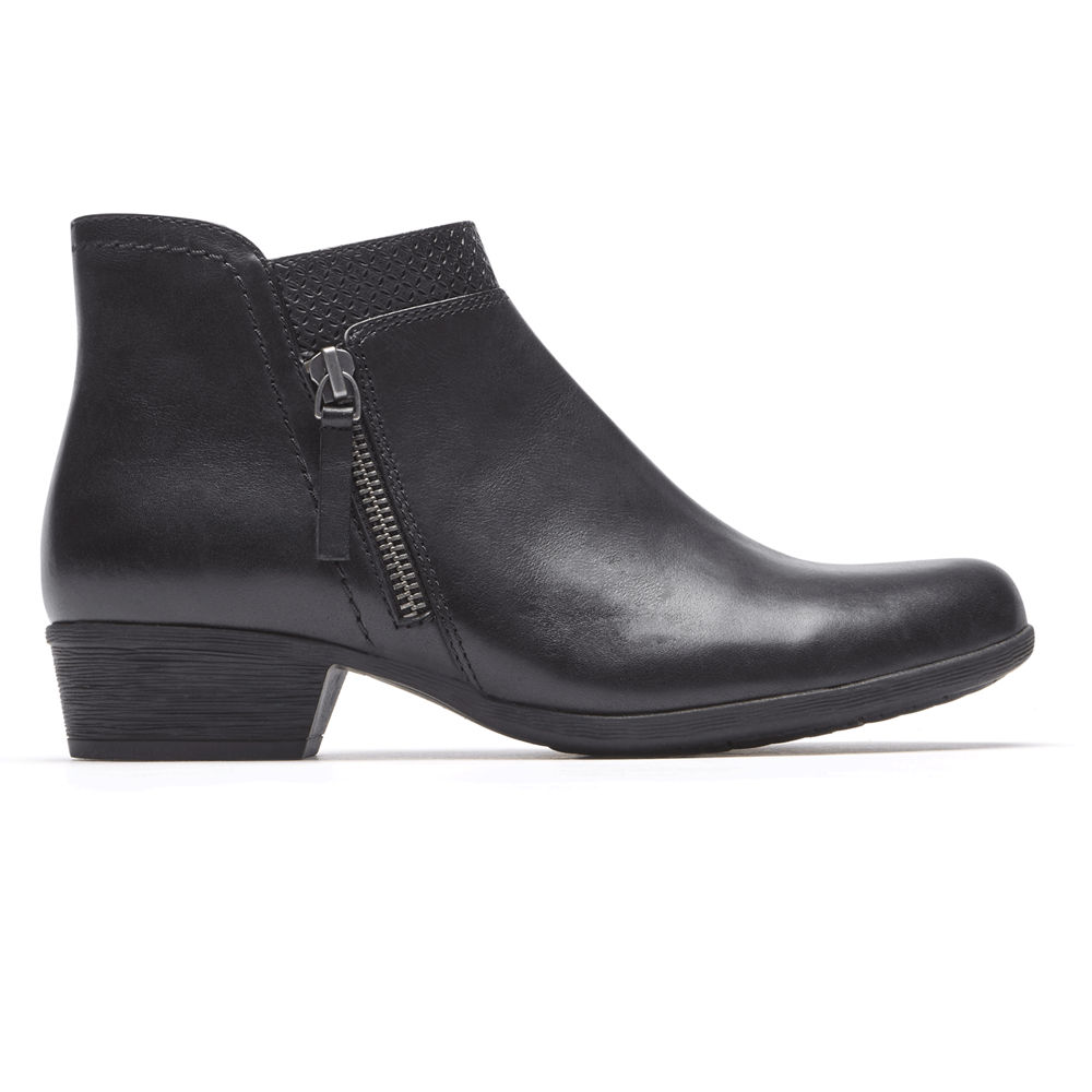 Rockport Womens Carly - Booties Black - OYJ124807